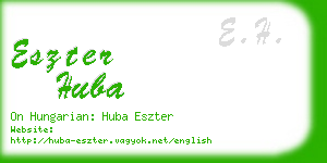 eszter huba business card